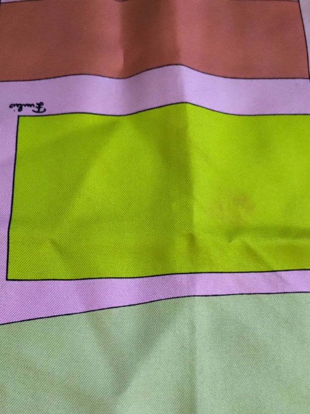 Pink and Yellow Emilio Pucci Silk Scarf - Picture 5 of 12